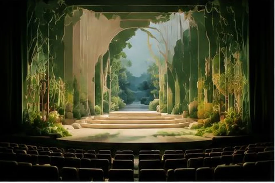 Original CGI miniature stage for Cirque Du Soleil - Twas The Night Before