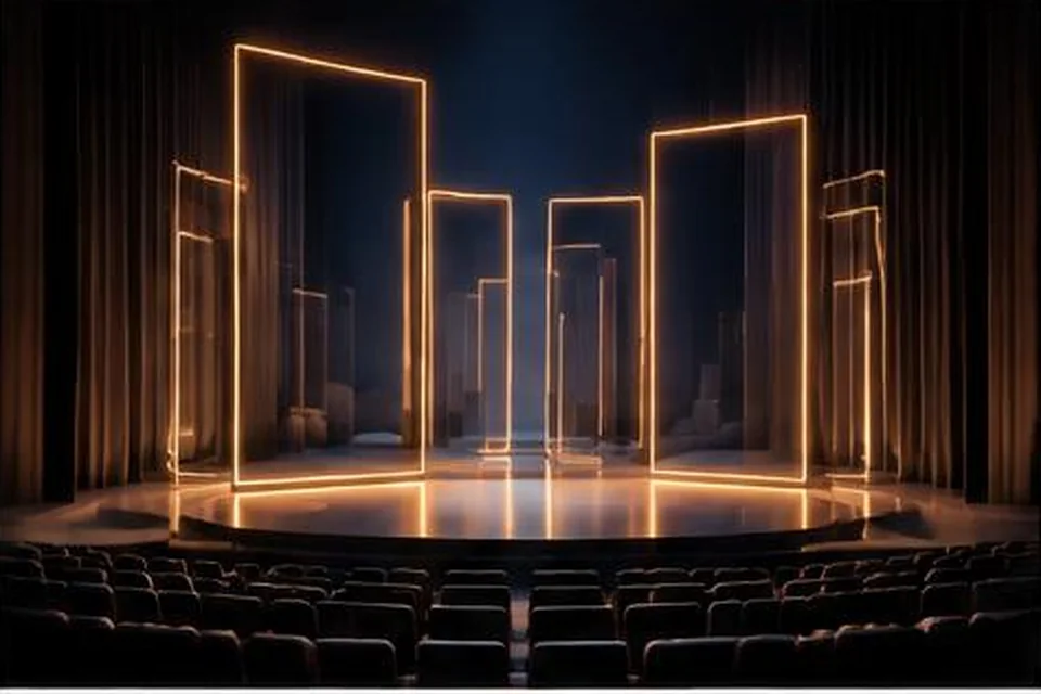 Original CGI miniature stage for Cirque Du Soleil - Twas The Night Before
