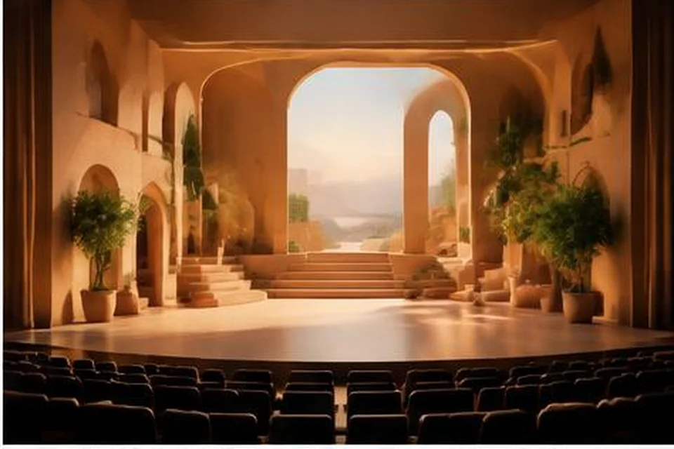 Original CGI miniature stage for Cirque Du Soleil - Twas The Night Before