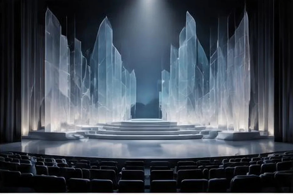 Original CGI miniature stage for Cirque Du Soleil - Twas The Night Before