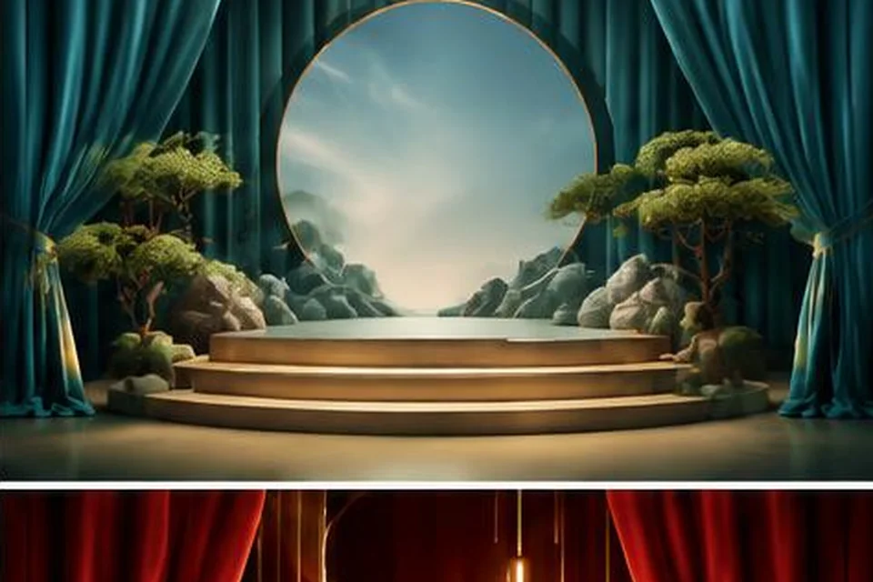 Original CGI miniature stage for Jo Koy