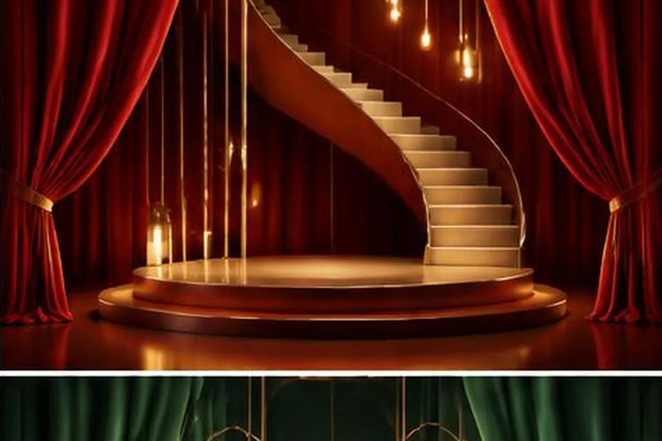 Original CGI miniature stage for Jo Koy